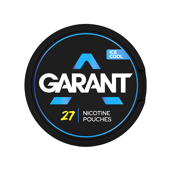 GARANT Ice Cool nicotine pouches can, featuring 27 tobacco-free pouches for a fresh, minty flavor.
