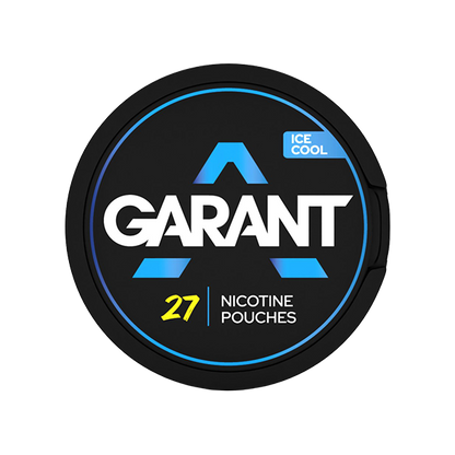 GARANT Ice Cool nicotine pouches can, featuring 27 tobacco-free pouches for a fresh, minty flavor.