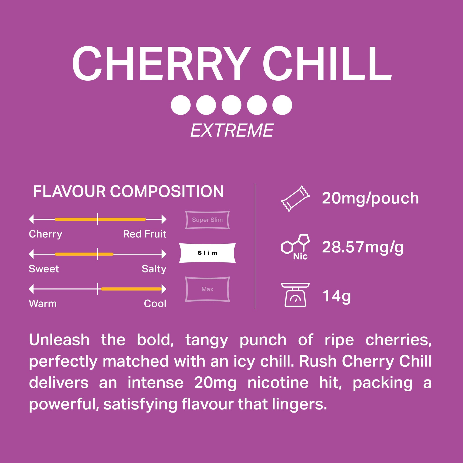 RUSH Cherry Chill Extreme 21MG - Snuscrew